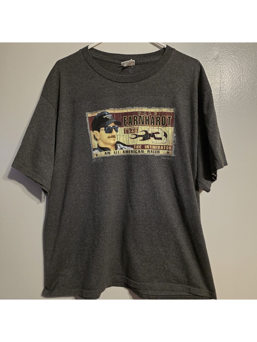Dale Earnhardt Chase Authentics NASCAR T Shirt Mens XL Gray Intimidator